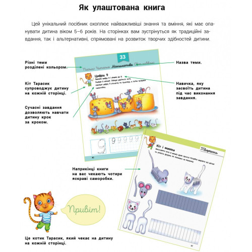 Розвивалочка з котом Тарасиком. 9786170980014  