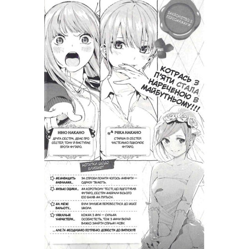 П'ять наречених близнят. Том 2. Негі Харуба. 9786178109868